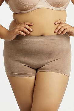 PACK OF 12 PIECES STYLISH SEAMLESS PLUS SIZE BOYSHORT MULP0223SBX1