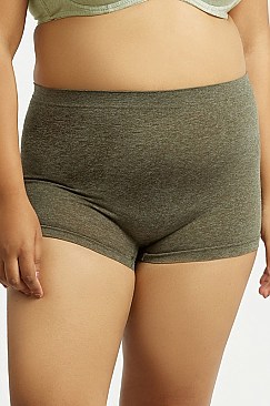 PACK OF 12 PIECES STYLISH SEAMLESS PLUS SIZE BOYSHORT MULP0223SBX1