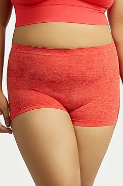 PACK OF 12 PIECES STYLISH SEAMLESS PLUS SIZE BOYSHORT MULP0223SBX1