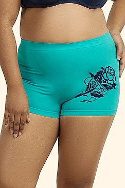 PACK OF 12 PIECES STYLISH PLUS SIZE SEAMLESS BOYSHORT MULP0228SBX