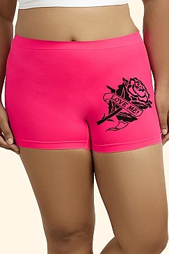 PACK OF 12 PIECES STYLISH PLUS SIZE SEAMLESS BOYSHORT MULP0228SBX