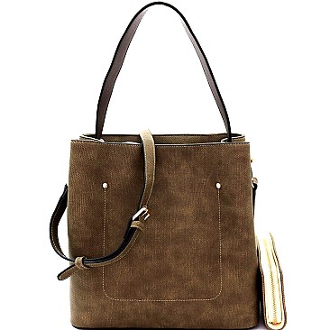 Extendable Strap Compartment Hobo Wallet SET MH-LP0551W