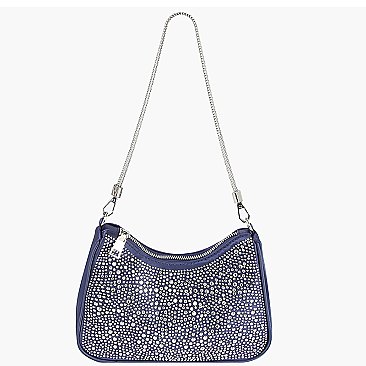 Rhinestone Covered Nylon Shoulder Bag