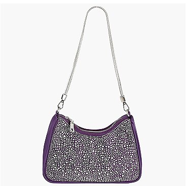 Rhinestone Covered Nylon Shoulder Bag