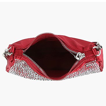 Rhinestone Covered Nylon Shoulder Bag