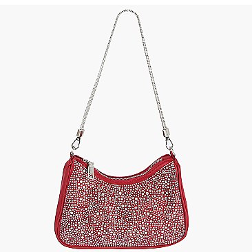 Rhinestone Covered Nylon Shoulder Bag