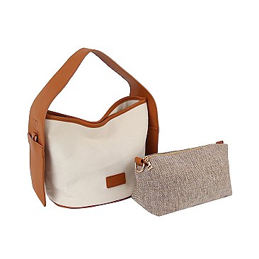 Canvas Colorblock 2-in-1 Satchel