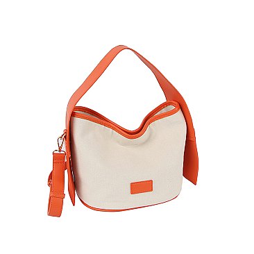 Canvas Colorblock 2-in-1 Satchel