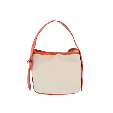 Canvas Colorblock 2-in-1 Satchel