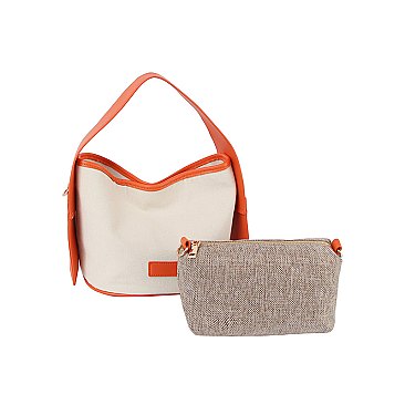 Canvas Colorblock 2-in-1 Satchel