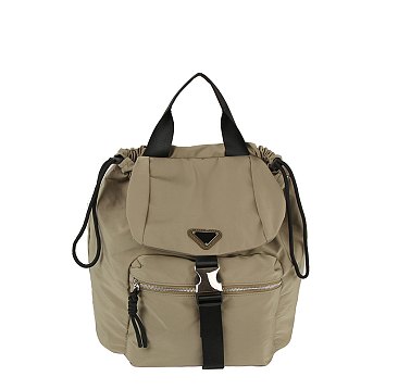 Nylon Drawstring Backpack