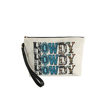 Canvas Western Clutch
