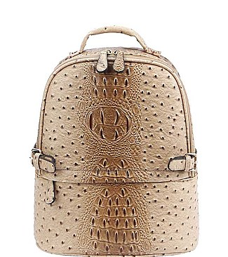 STYLISH FASHION CROCO PATTERN BACKPACK JYLQ-065-O