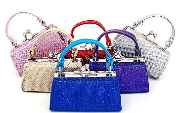 PACK OF 12 PCS ASSORTED COLOR SPARKLING COIN PURSE