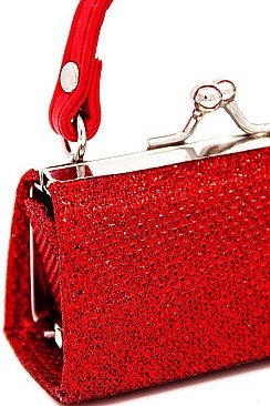 PACK OF 12 PCS ASSORTED COLOR SPARKLING COIN PURSE