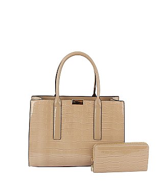 EMBOSSED PATENT HAND TOTE SET