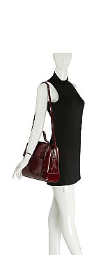 WOMEN FASHION CROC TOTE SATCHEL PURSE