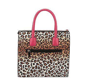 Leopard Hummingbird Flower 2-in-1 Satchel