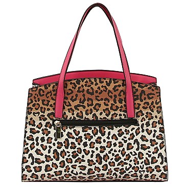 Flower Design Leopard Hummingbird 2-in-1 Satchel Set