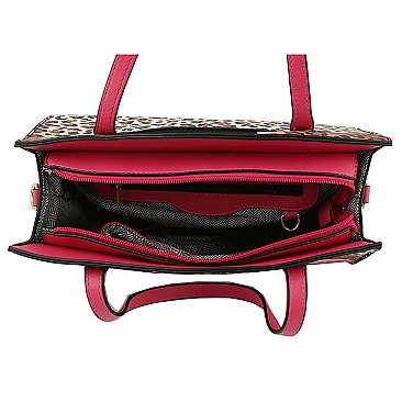 Leopard Hummingbird Flower Handbag version 2