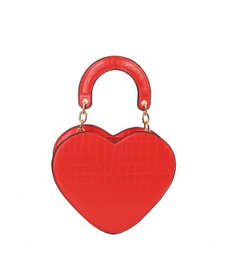 Croc Heart Top Handle Satchel