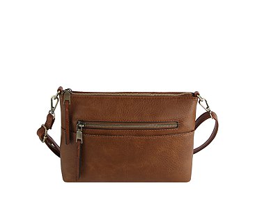 Fashion Zip Pocket Crossbody Bag