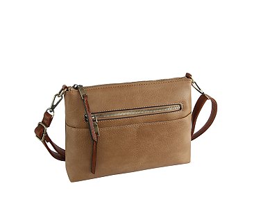 Fashion Zip Pocket Crossbody Bag