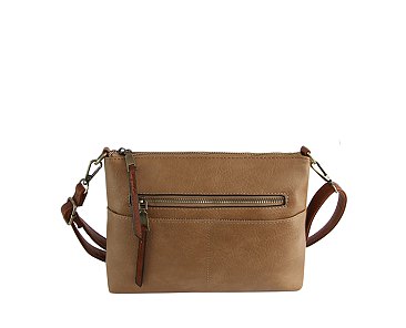 Fashion Zip Pocket Crossbody Bag
