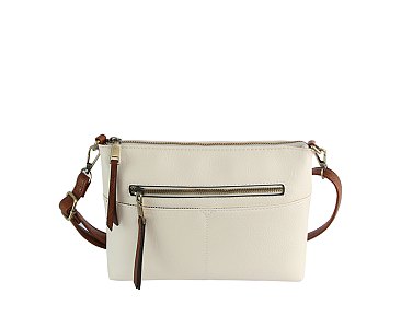 Fashion Zip Pocket Crossbody Bag