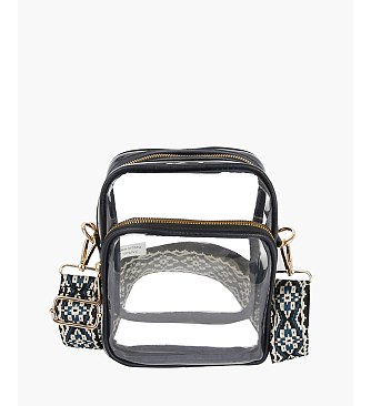 Guitar Strap See Thru Crossbody Bag
