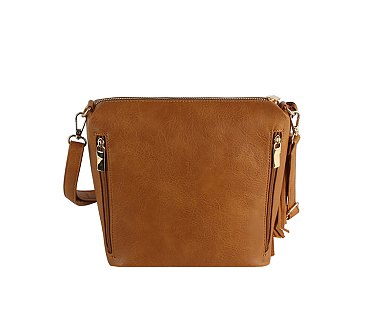 Fashion Tassel Concealed Crossbody Bag