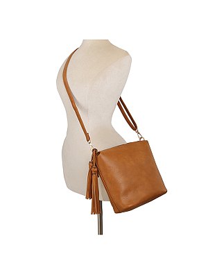 Fashion Tassel Concealed Crossbody Bag