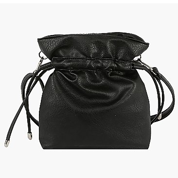 Rhinestone Covered Drawstring Satchel