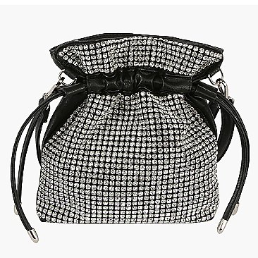 Rhinestone Covered Drawstring Satchel