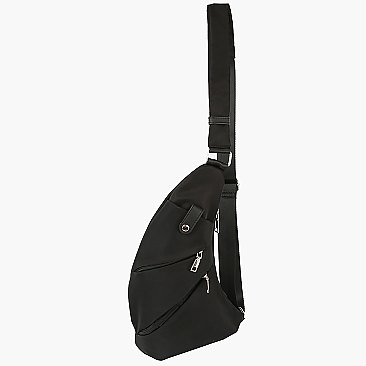 Nylong Multi Zip Pocket Sling Bag