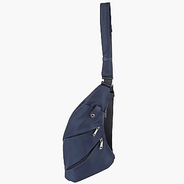 Nylong Multi Zip Pocket Sling Bag