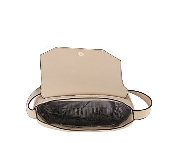 Quilted Logo Flap Shoulder Bag