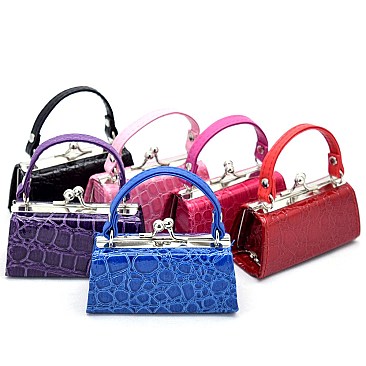 PACK OF (12 PCS) Coin Purse / Lipstick Case CROCODILE  RZ-LQ36ASST