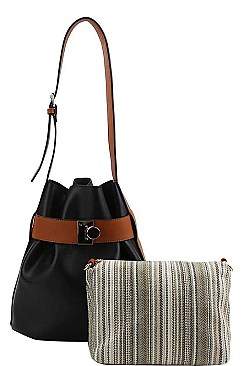 ELEGANT 2IN1 DESIGNER CHIC SHOULDER BAG  JYLQF-006