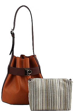 ELEGANT 2IN1 DESIGNER CHIC SHOULDER BAG  JYLQF-006