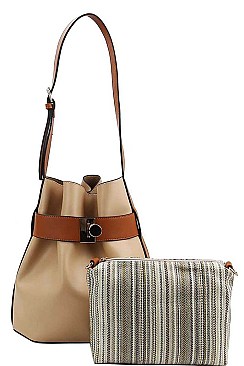 ELEGANT 2IN1 DESIGNER CHIC SHOULDER BAG  JYLQF-006