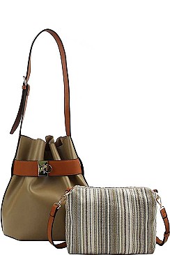 ELEGANT 2IN1 DESIGNER CHIC SHOULDER BAG  JYLQF-006