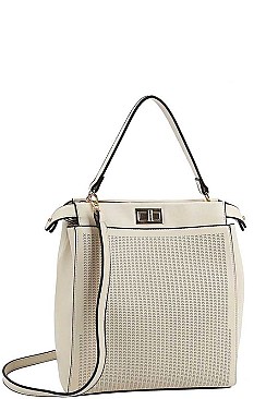 MODERN FASHION OVER SIZE SATCHEL WITH LONG STRAP JYLQF-007