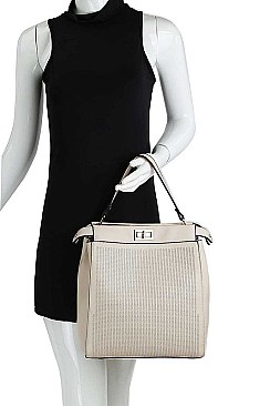 MODERN FASHION OVER SIZE SATCHEL WITH LONG STRAP JYLQF-007