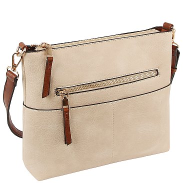Fashion Zip Pocket Crossbody Bag