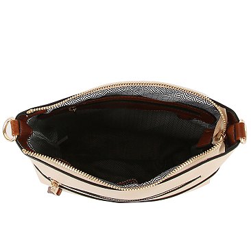 Fashion Zip Pocket Crossbody Bag