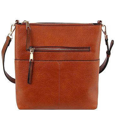 Fashion Zip Pocket Crossbody Bag