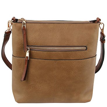 Fashion Zip Pocket Crossbody Bag