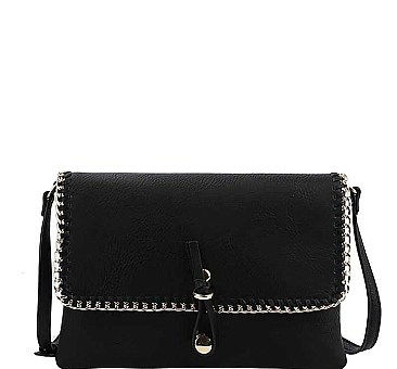 CLASSIC CHAINED CROSSBODY CLUTCH WITH LONG STRAP JY-LR-029-C