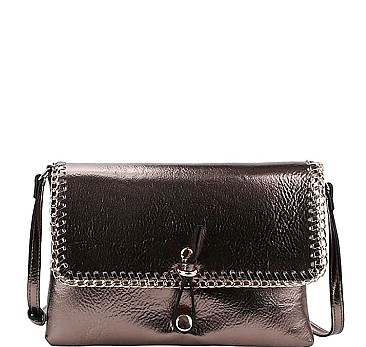 CLASSIC CHAINED CROSSBODY CLUTCH WITH LONG STRAP JY-LR-029-C